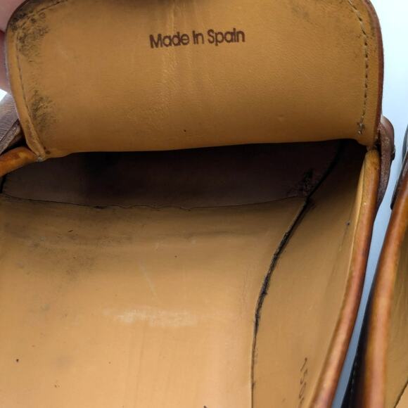 Magnanni Lino Dress Shoes Loafers Brown Leather Buckle Strap Men\'s size US11M main image 4